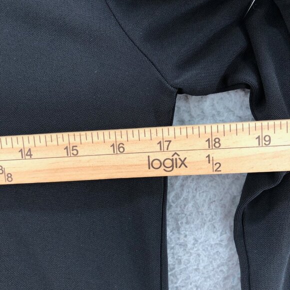 DKNY Sweater Womens Small Black Cardigan Longline V Neck Button Up Pocket Knit - Picture 8 of 10